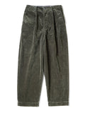 7W Corduroy High Waist Knee Pants - Gray