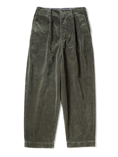 7W Corduroy High Waist Knee Pants - Gray