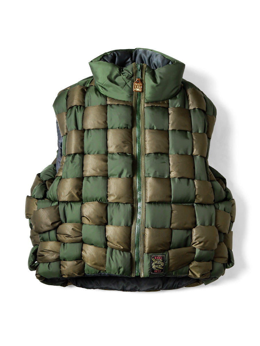 Ripstop Nylon KEEL Weaving Vest - Khaki