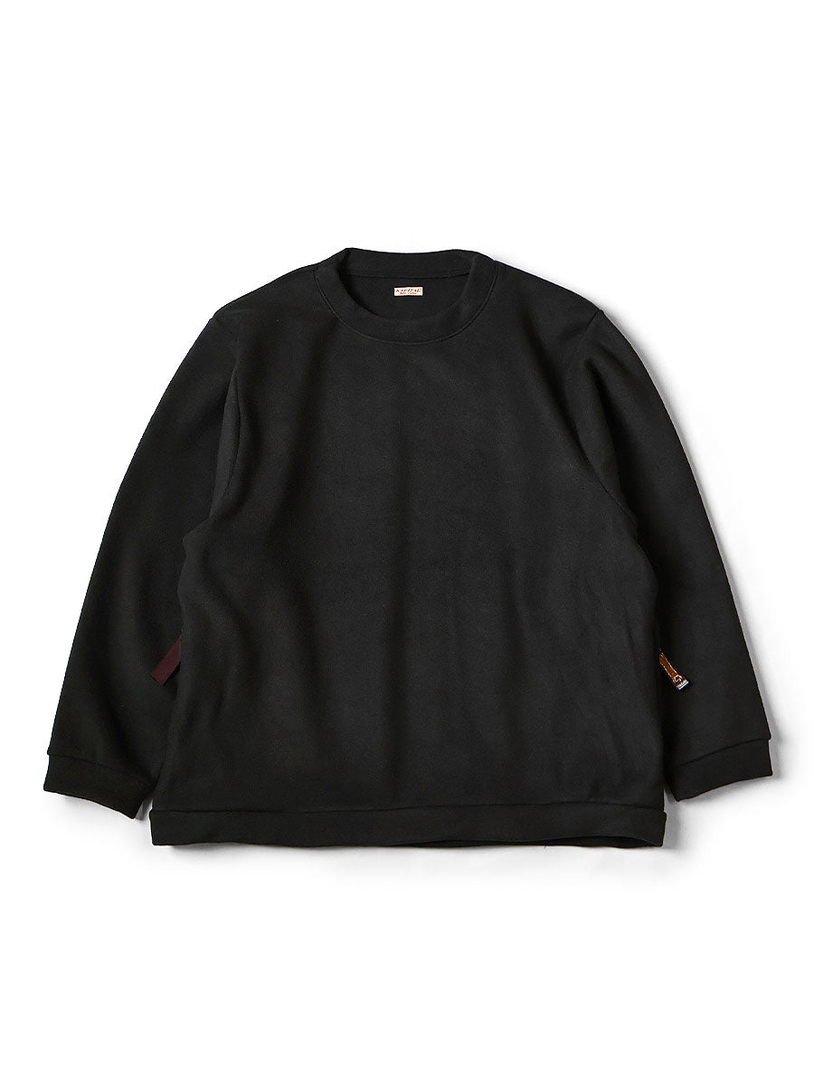 Reverse Fleece BIG Crew Sweat - Black