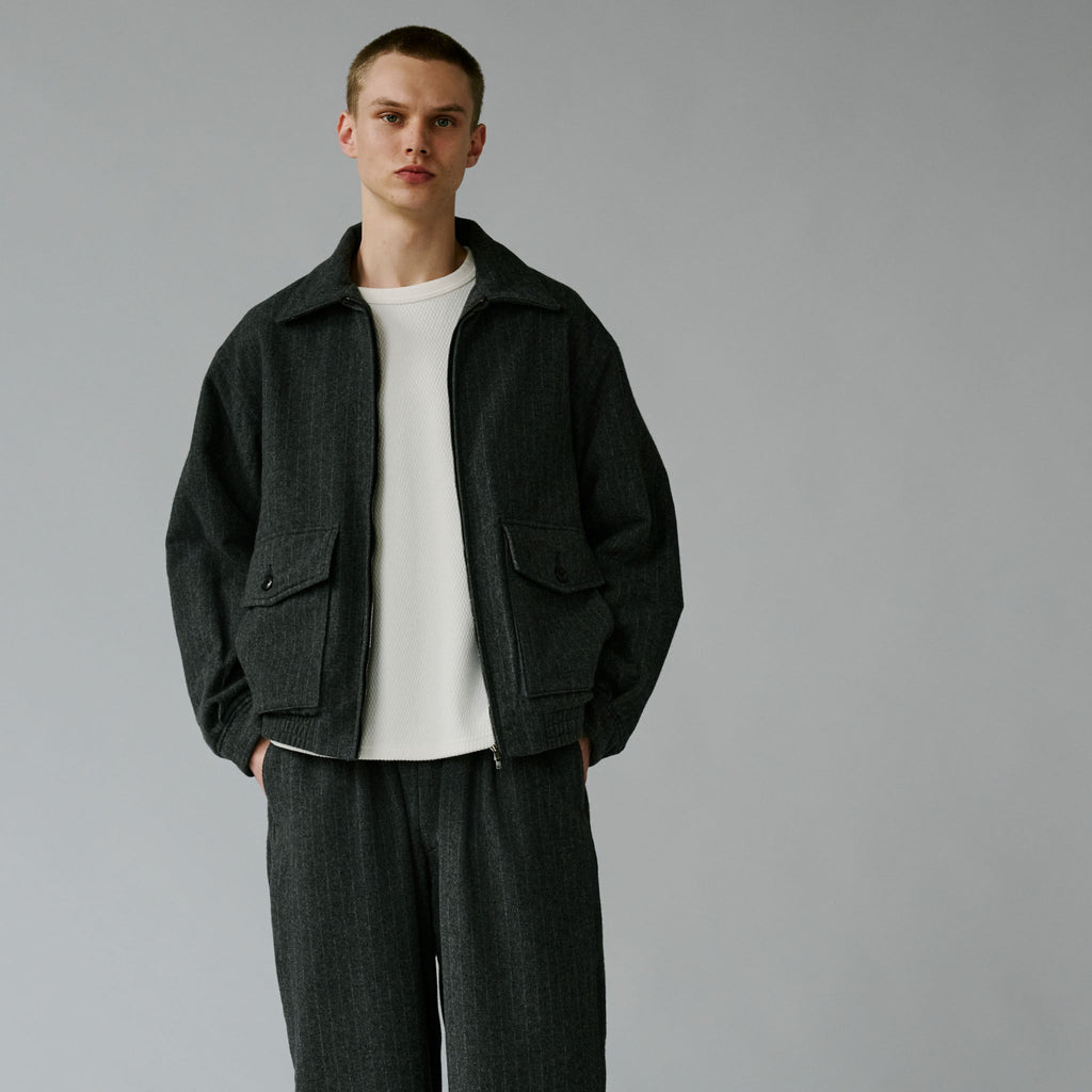 GL15730 / SUPER 160's WOOL HERRINGBONE MOSSER SPORTS  JACKET