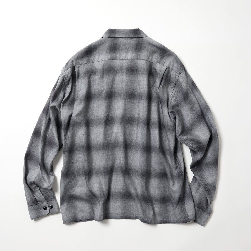 Cotton X Silk Nel Check Open Shirt