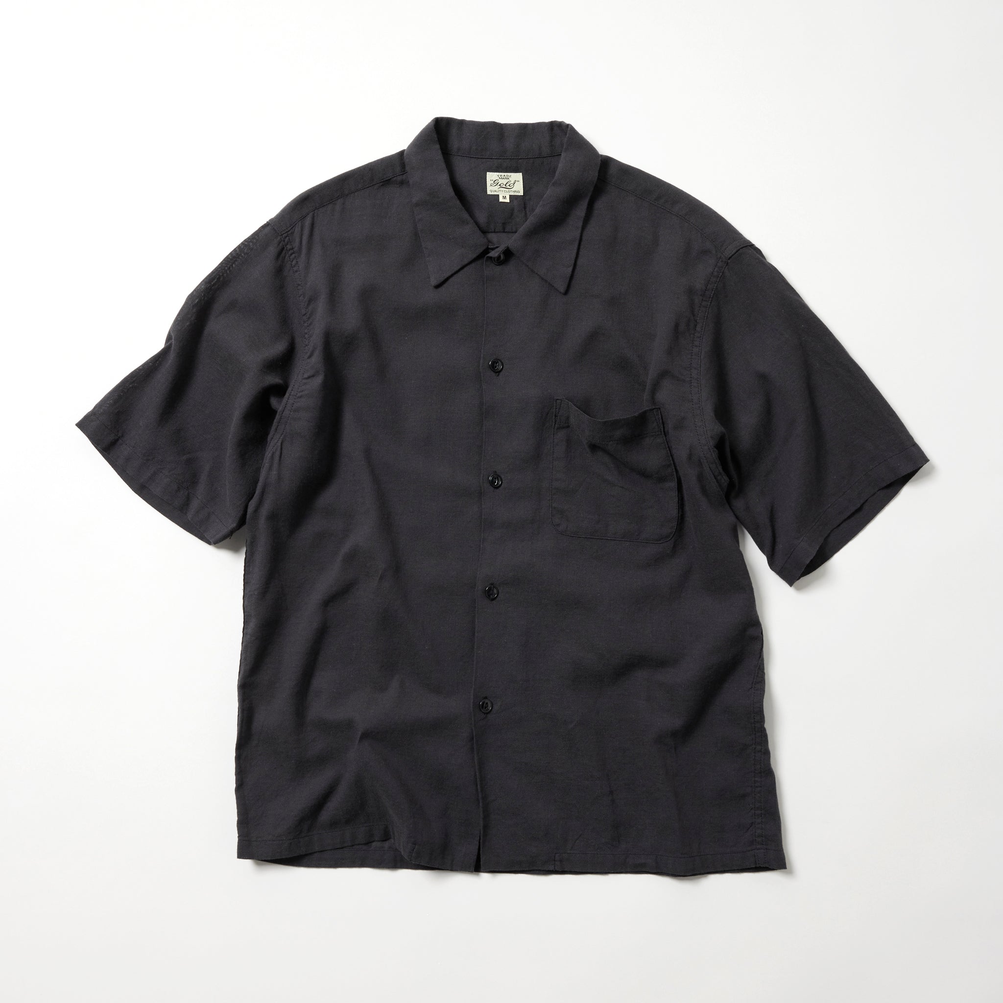 Selvedge Oxford Open Shirt - A.BLACK