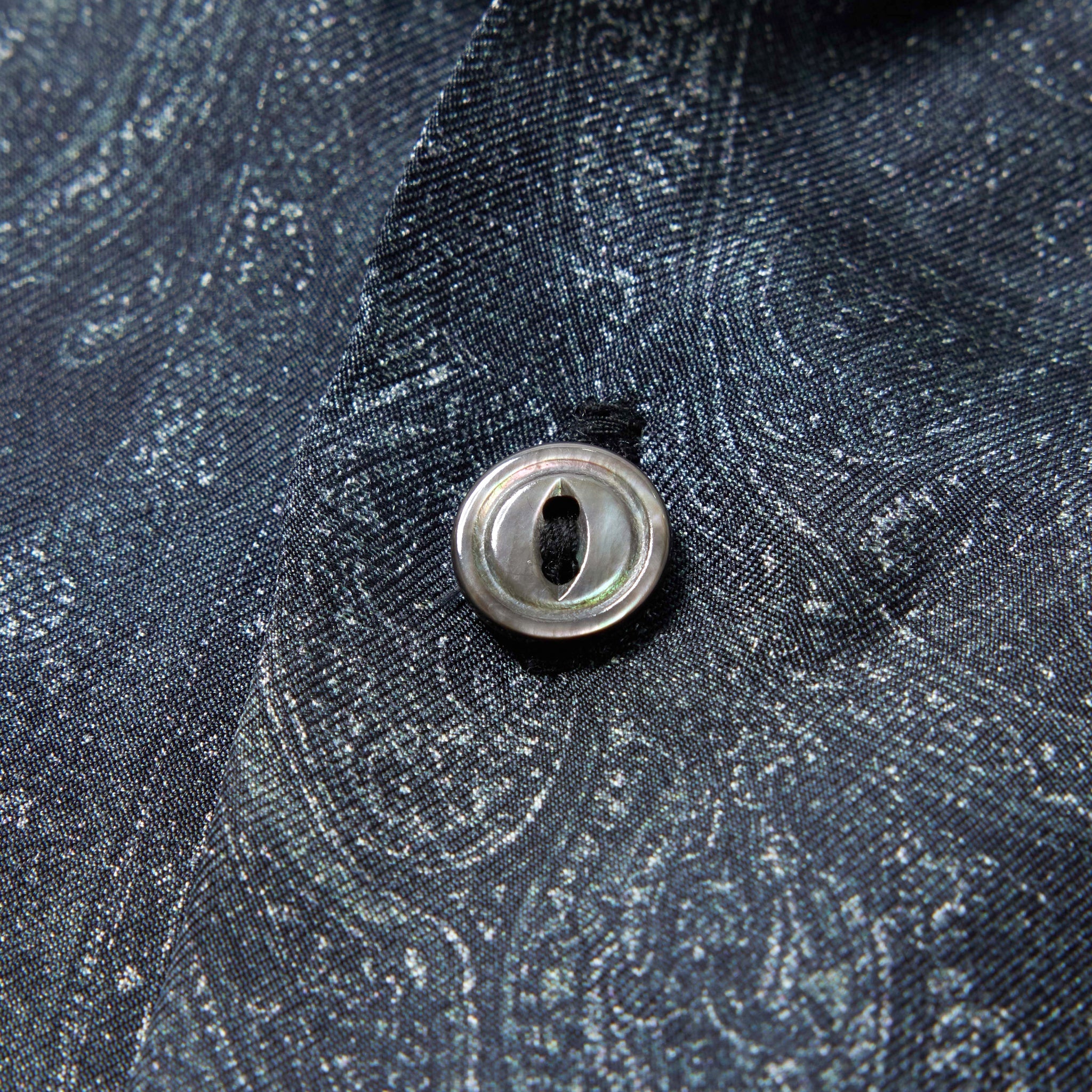 Paisley Pattern Silk Twill Open Shirt
