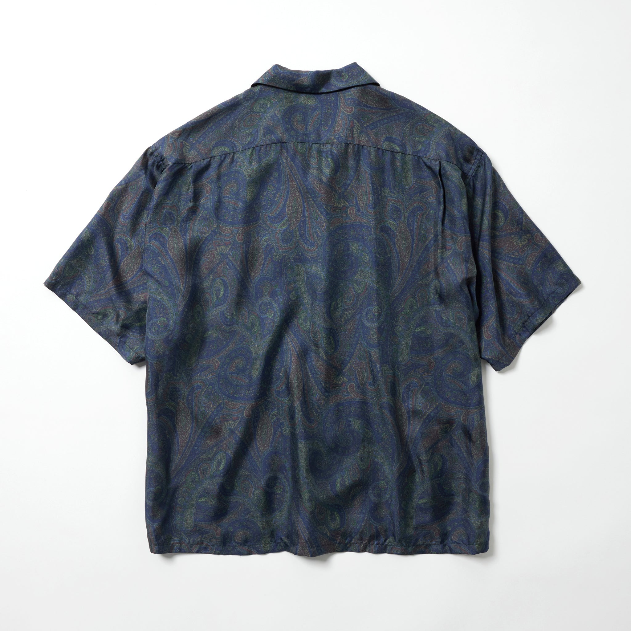 Paisley Pattern Silk Twill Open Shirt
