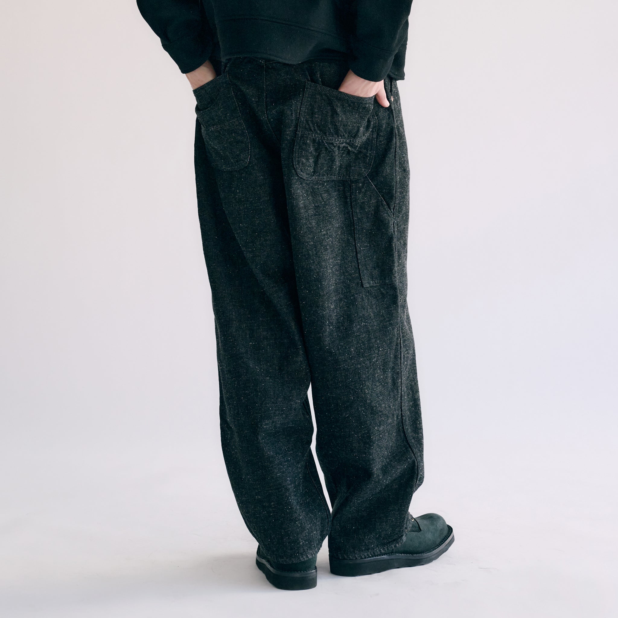 GL42408A / RECYCLED WASTE SUVIN COTTON YARN 11.5oz. DENIM PAINTER PANTS