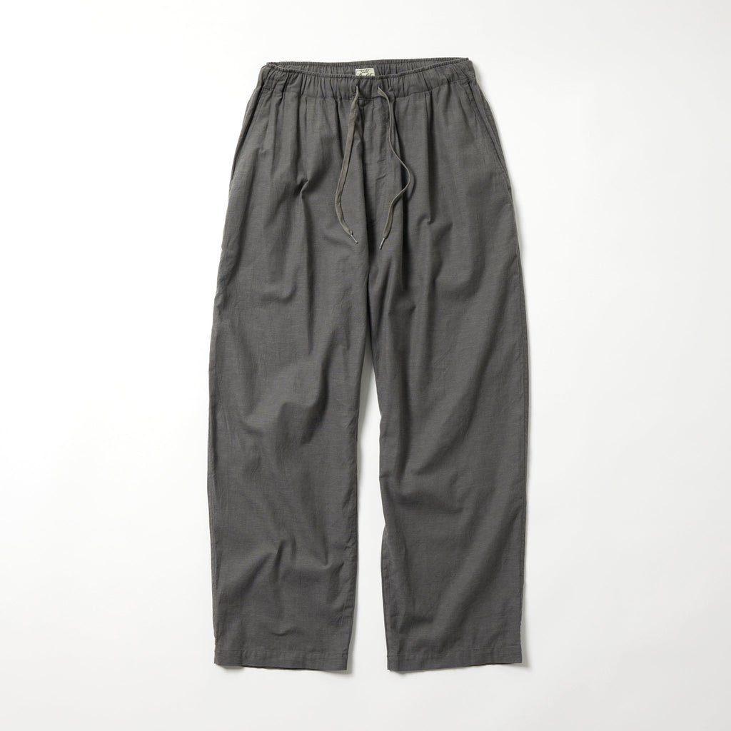 Vat Dye Chambray 1Tuck Easy Pants - GRAY