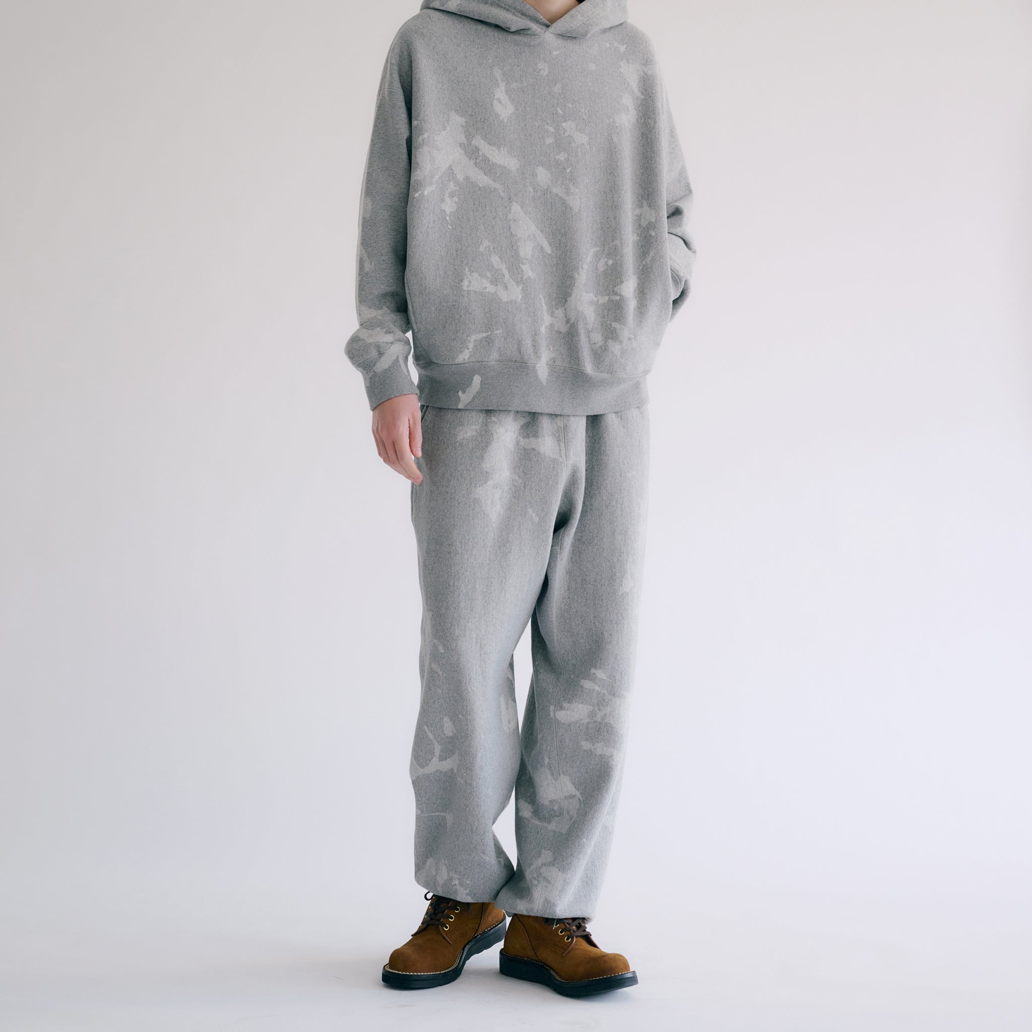 GL49229 / LOOPWHEEL SWEAT EASY PANTS UNEVEN DYED