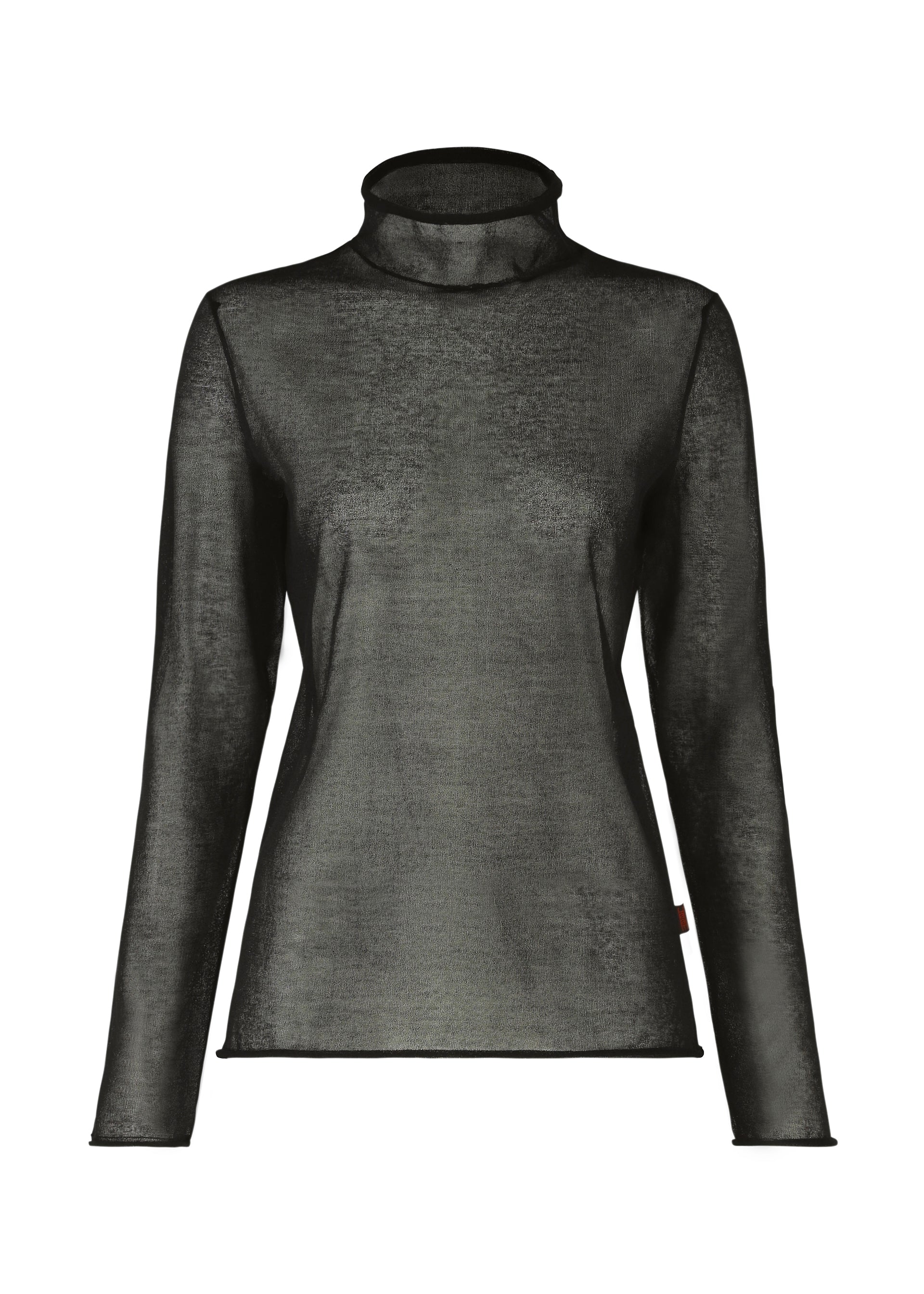 Curling Sheer Knit - BLACK