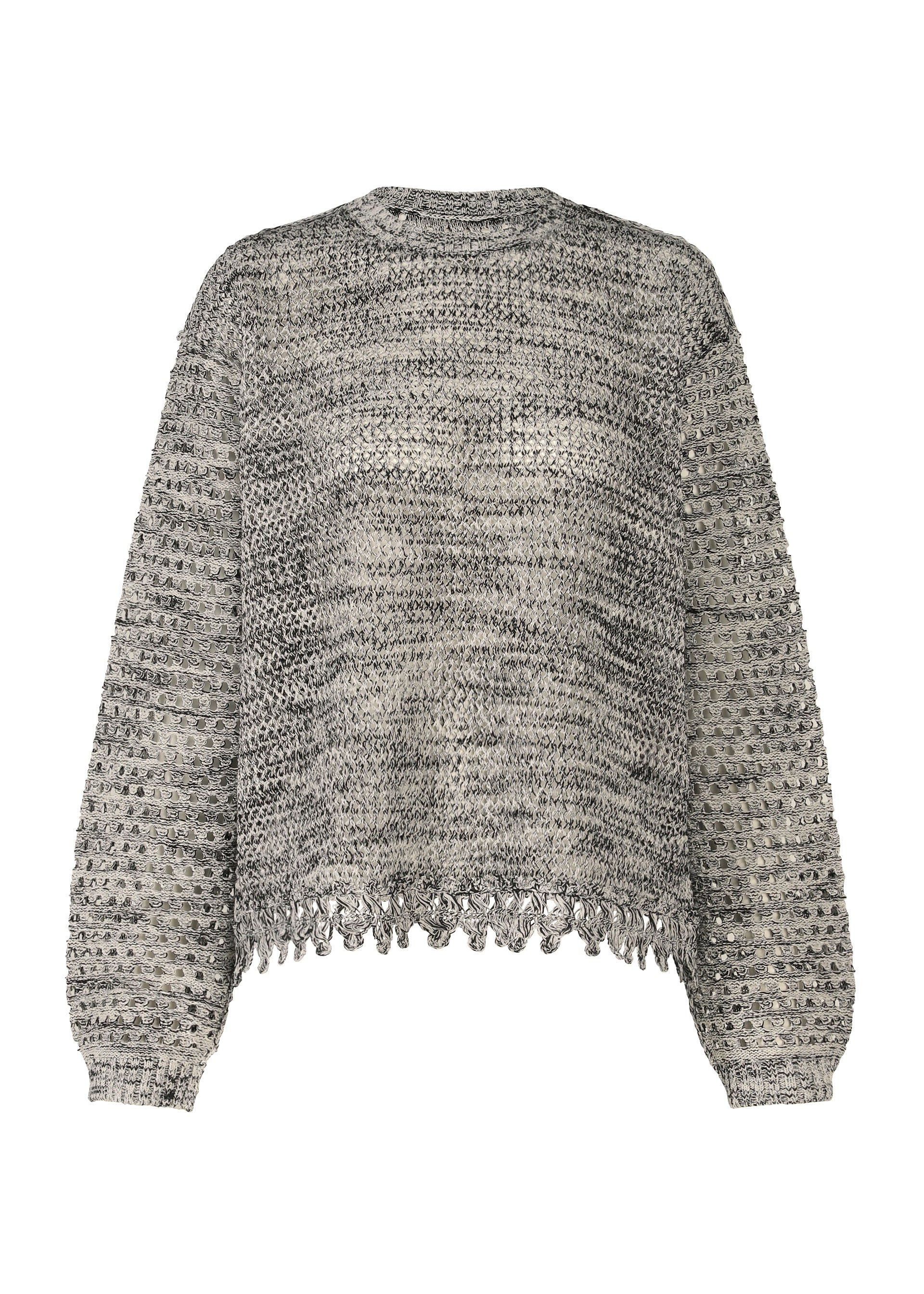 Melange Mesh - WHITExBLACK