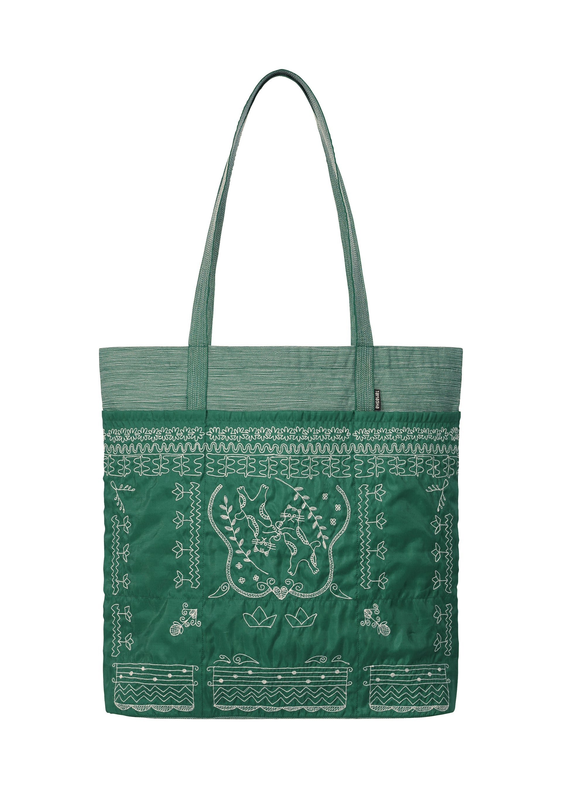 Pocket Tote - BLUEISH GREEN