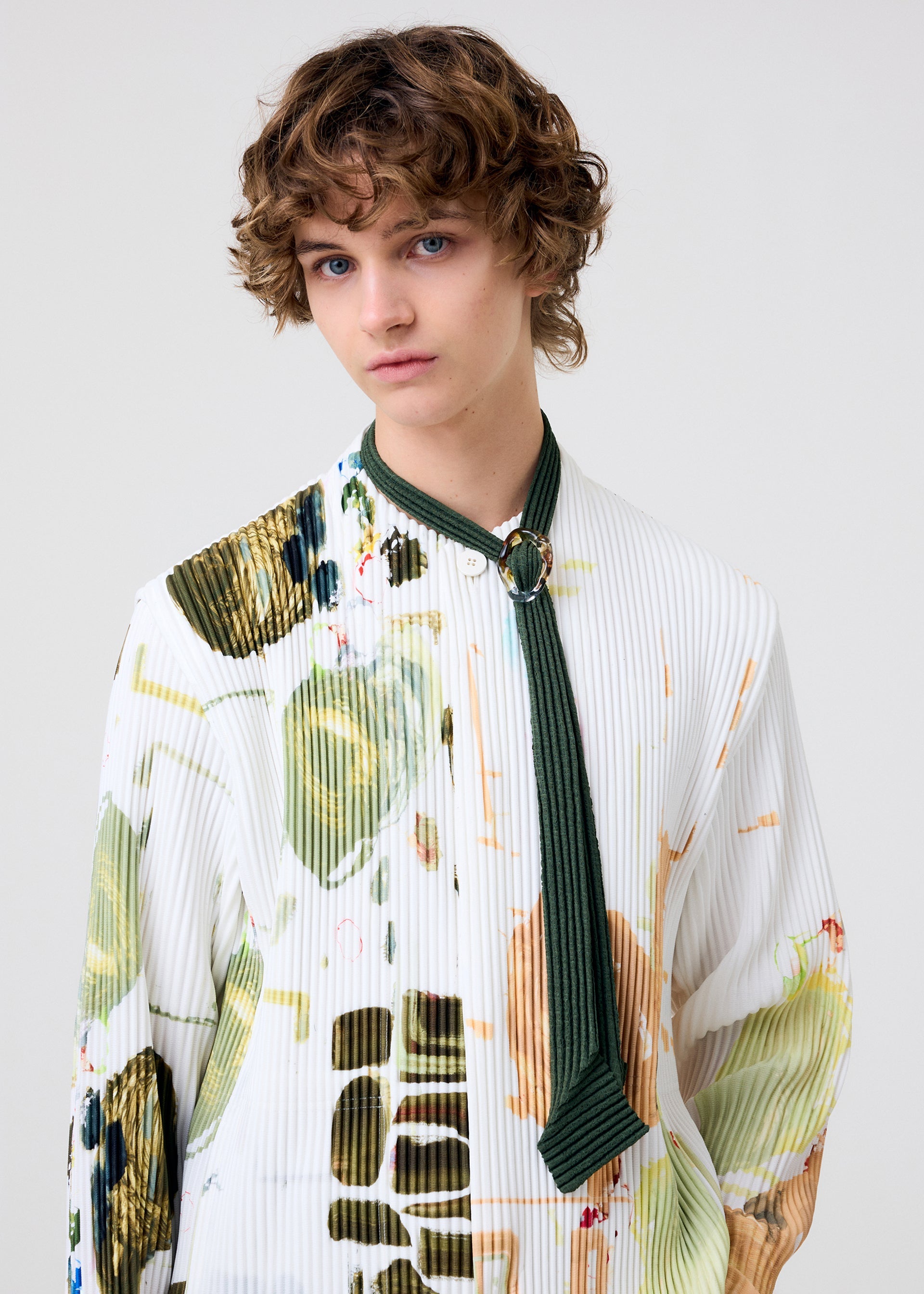 Pleated Seersucker Tie