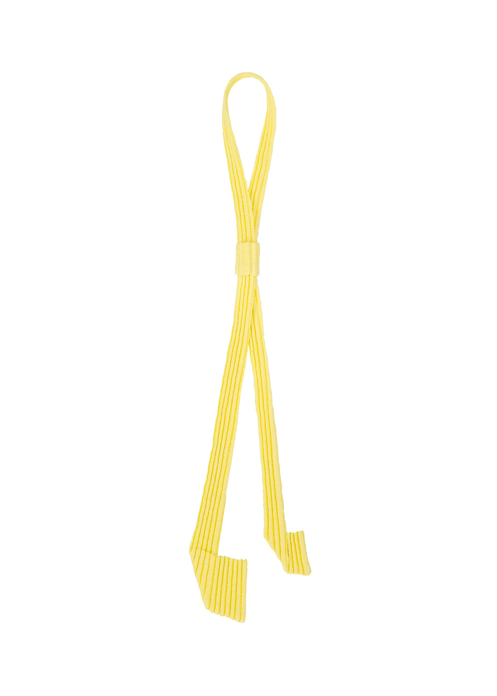 Pleated Seersucker Tie - YELLOW