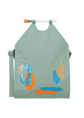 Doodle Canvas Satchel - LAKE GREEN