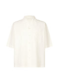 Embroidery Press Shirt - WHITE