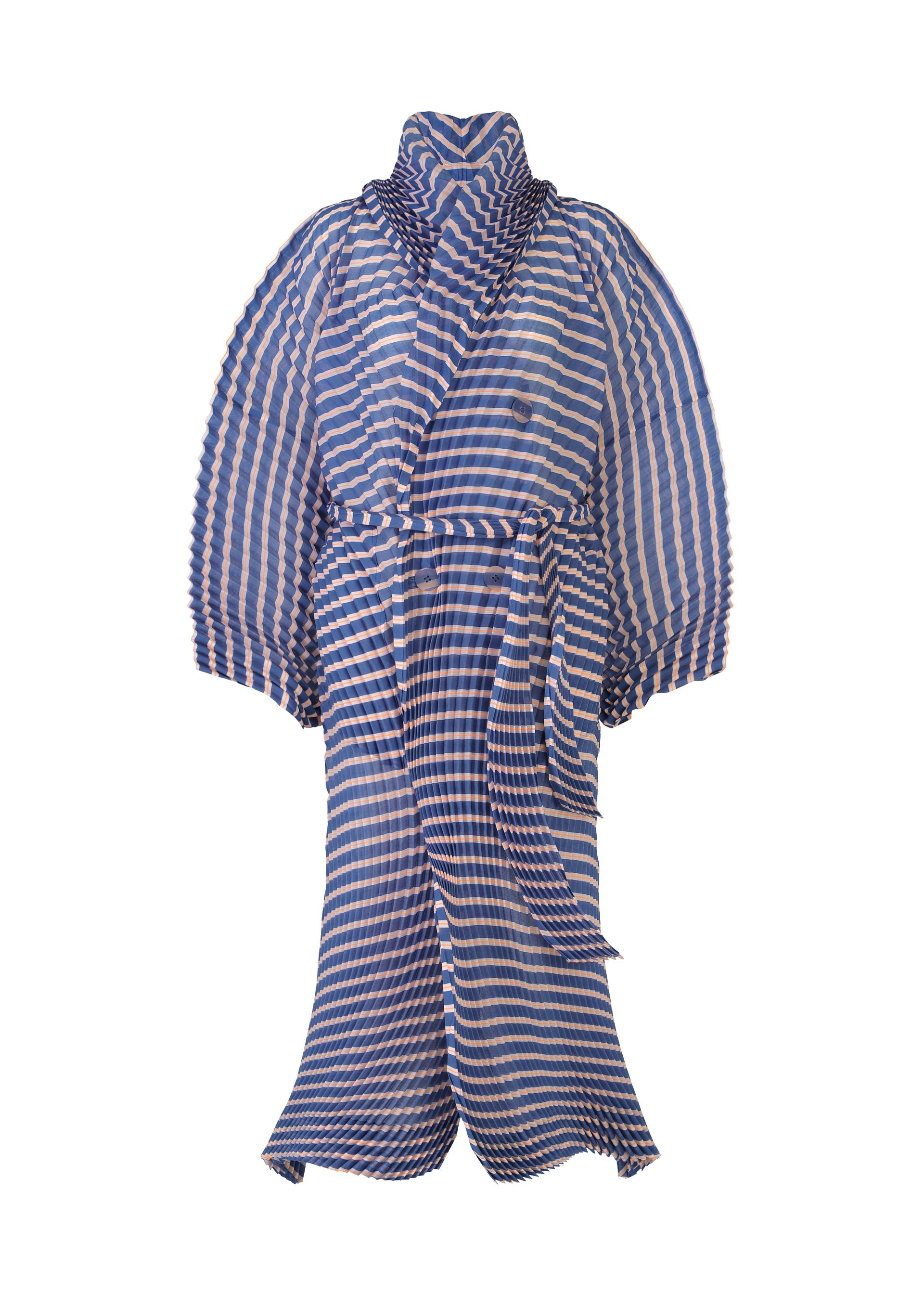 Generic Stripes (Hand Pleats) - BLUE-HUED