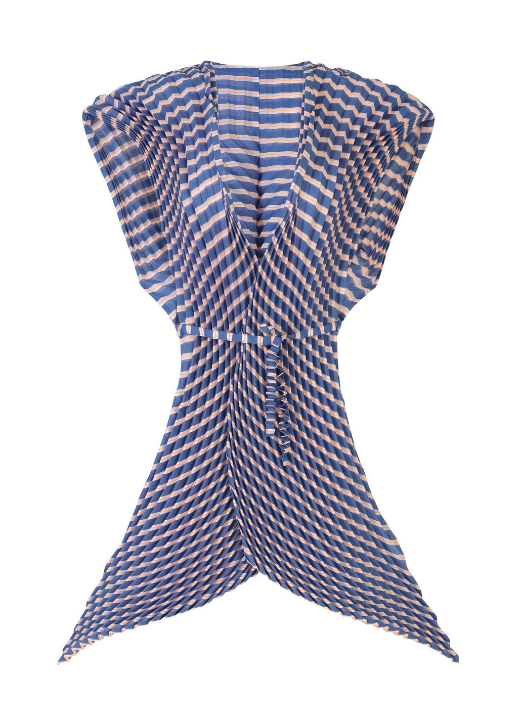 Generic Stripes (Hand Pleats) - BLUE-HUED
