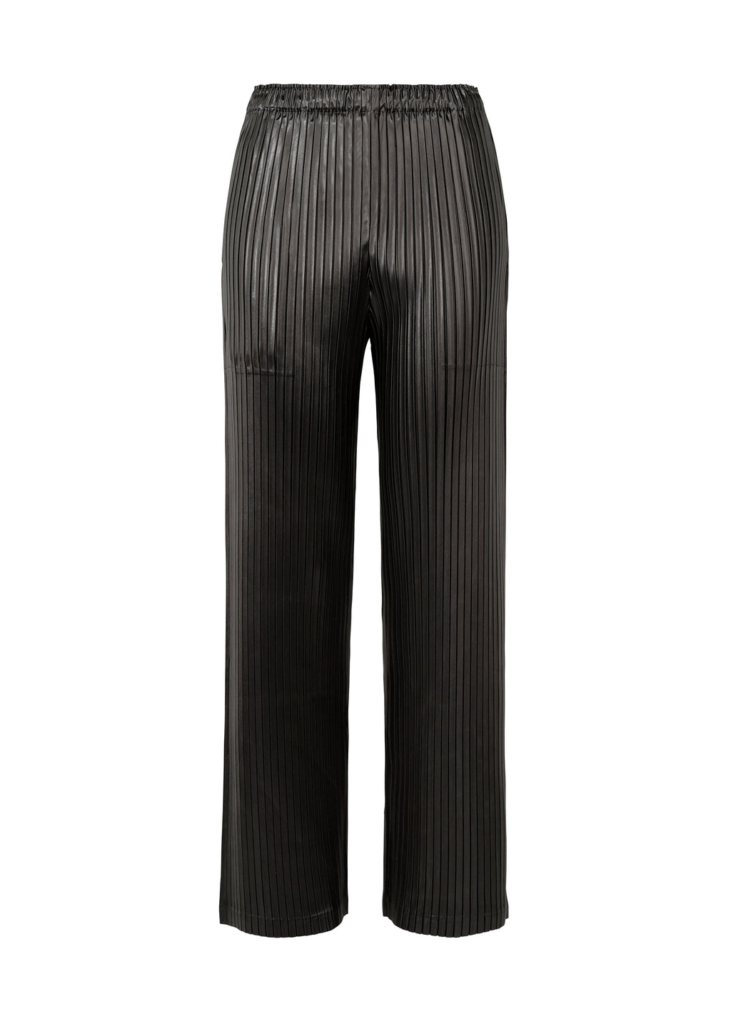 Glossed Metal Pleats - BLACK