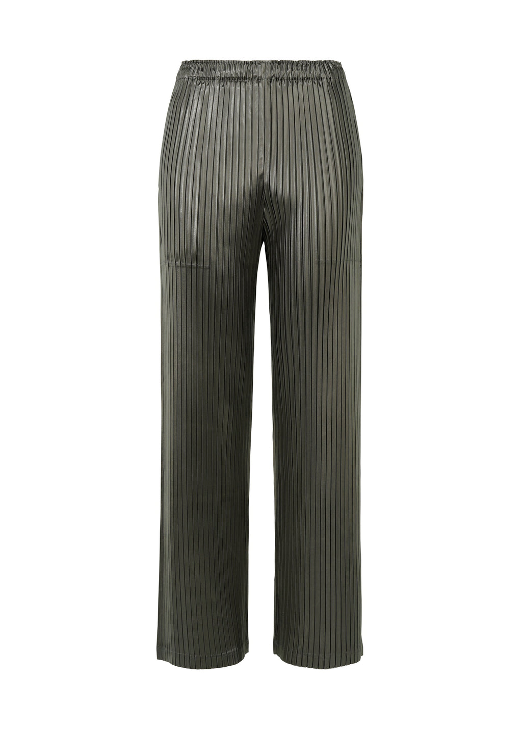 Glossed Metal Pleats - KHAKI