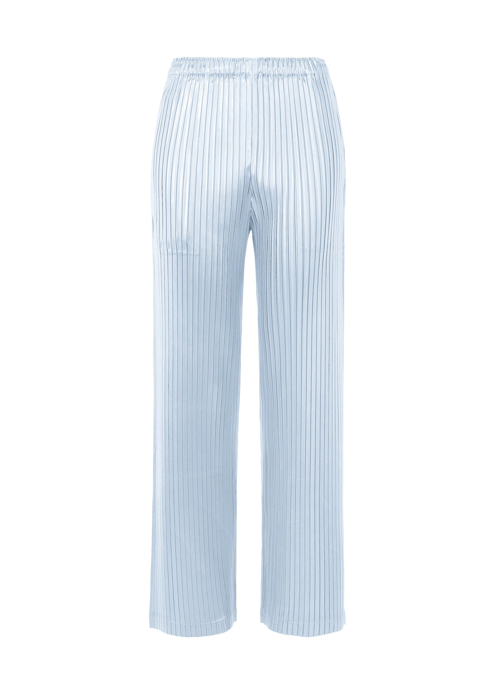 Glossed Metal Pleats - PALE BLUE