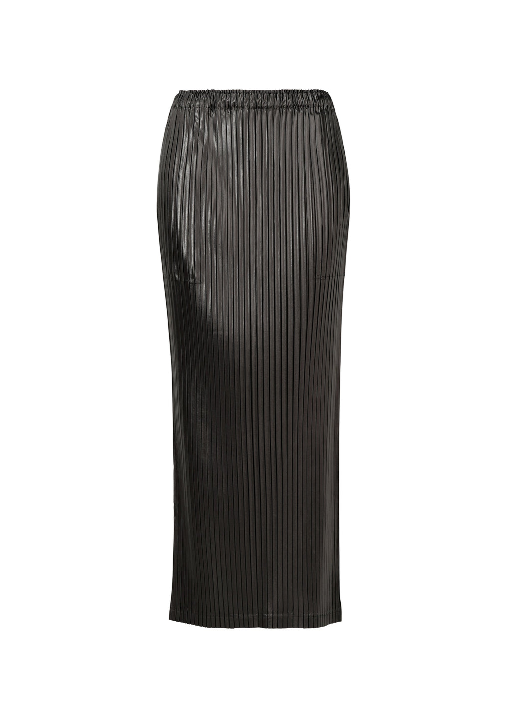 Glossed Metal Pleats - BLACK