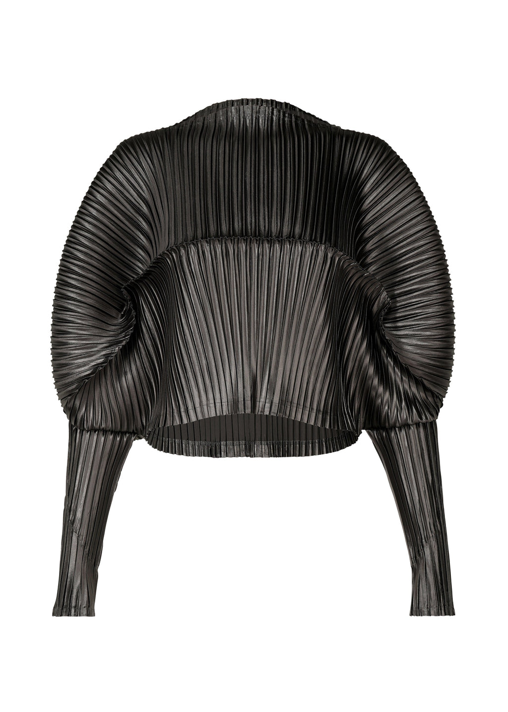 Glossed Metal Pleats - BLACK
