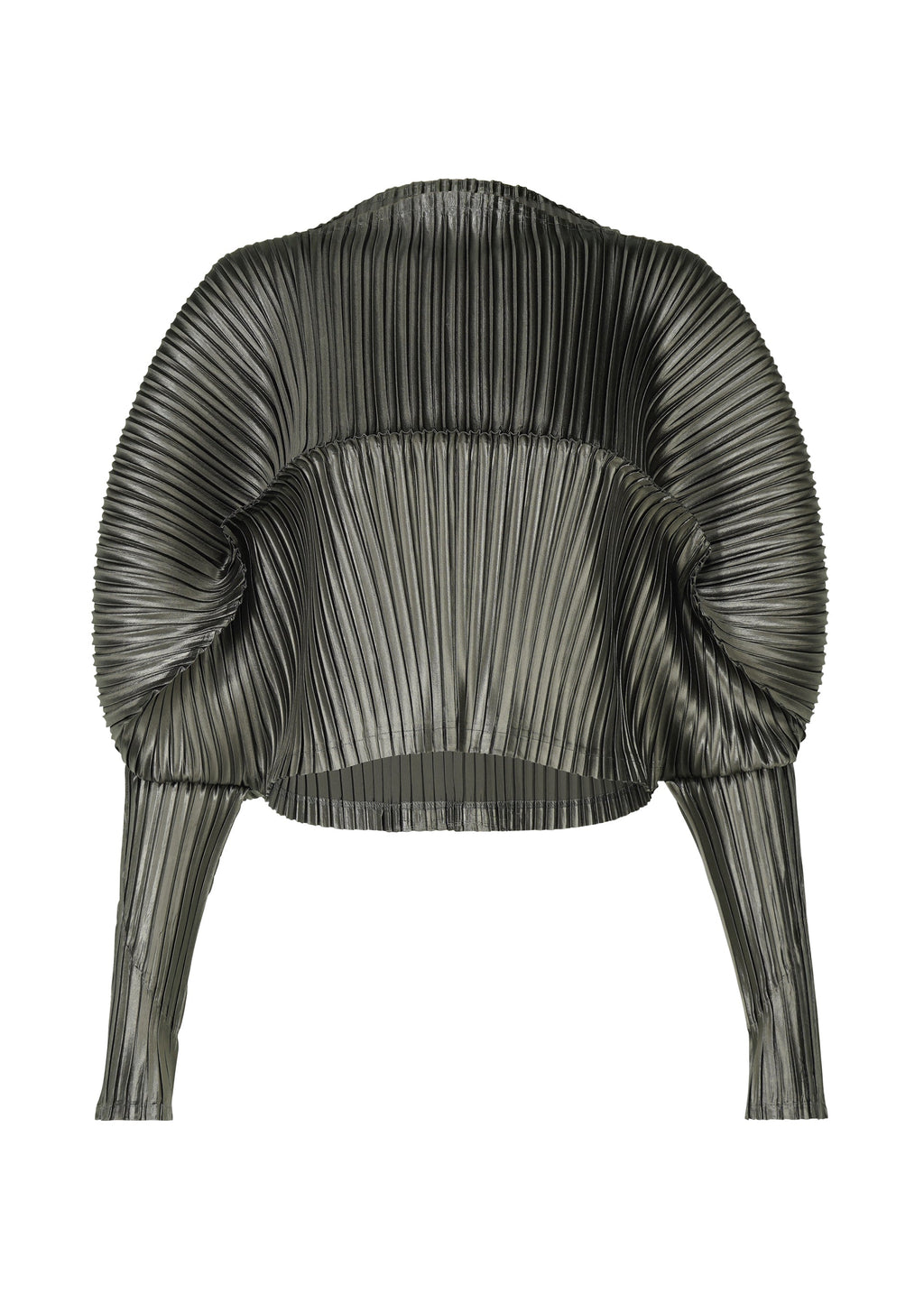 Glossed Metal Pleats - KHAKI