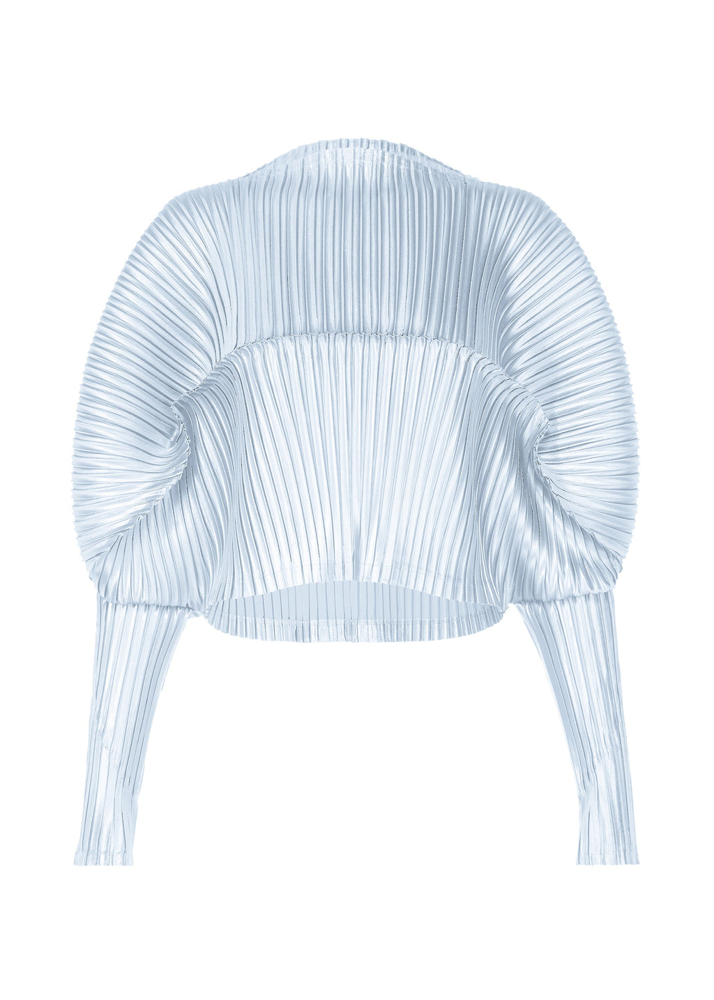 Glossed Metal Pleats - PALE BLUE