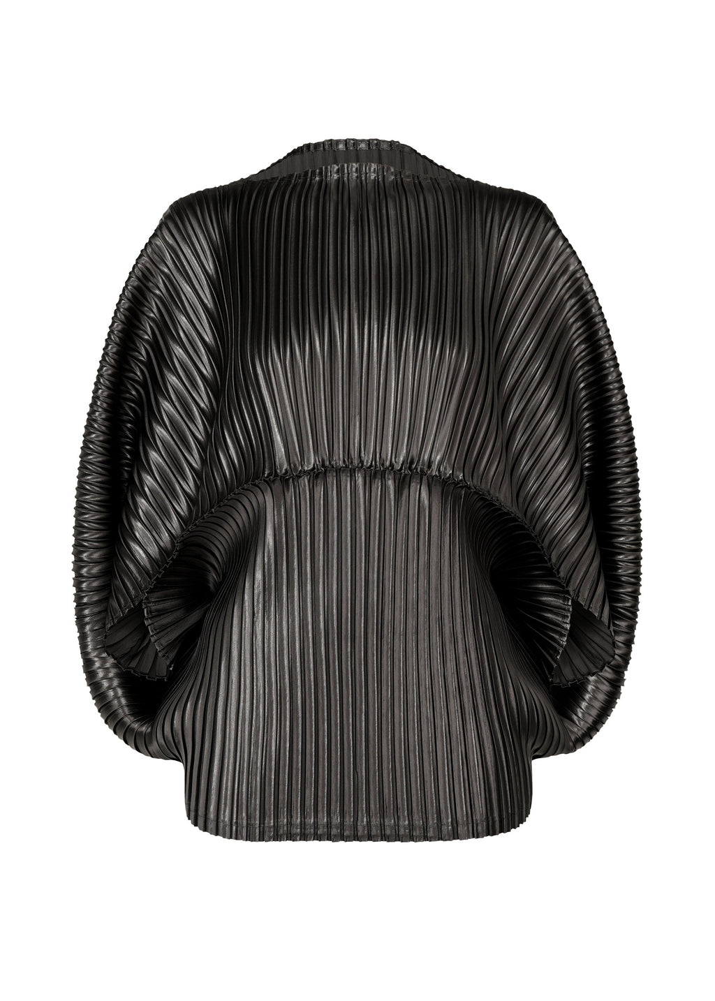 Glossed Metal Pleats - BLACK