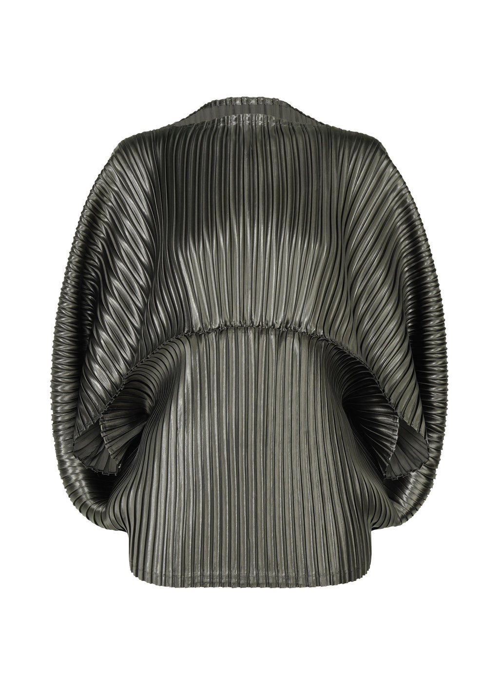 Glossed Metal Pleats - KHAKI