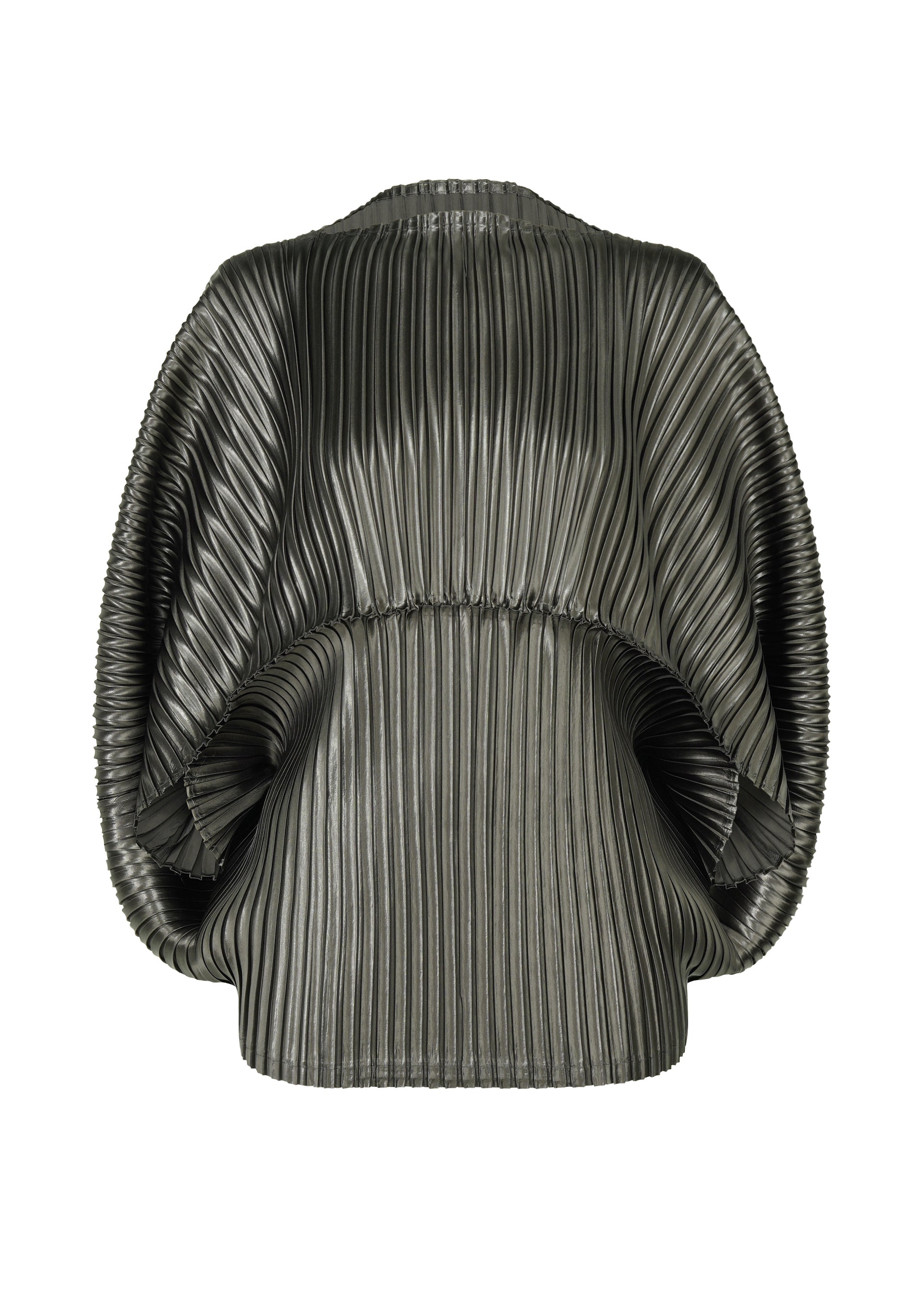 Glossed Metal Pleats - KHAKI