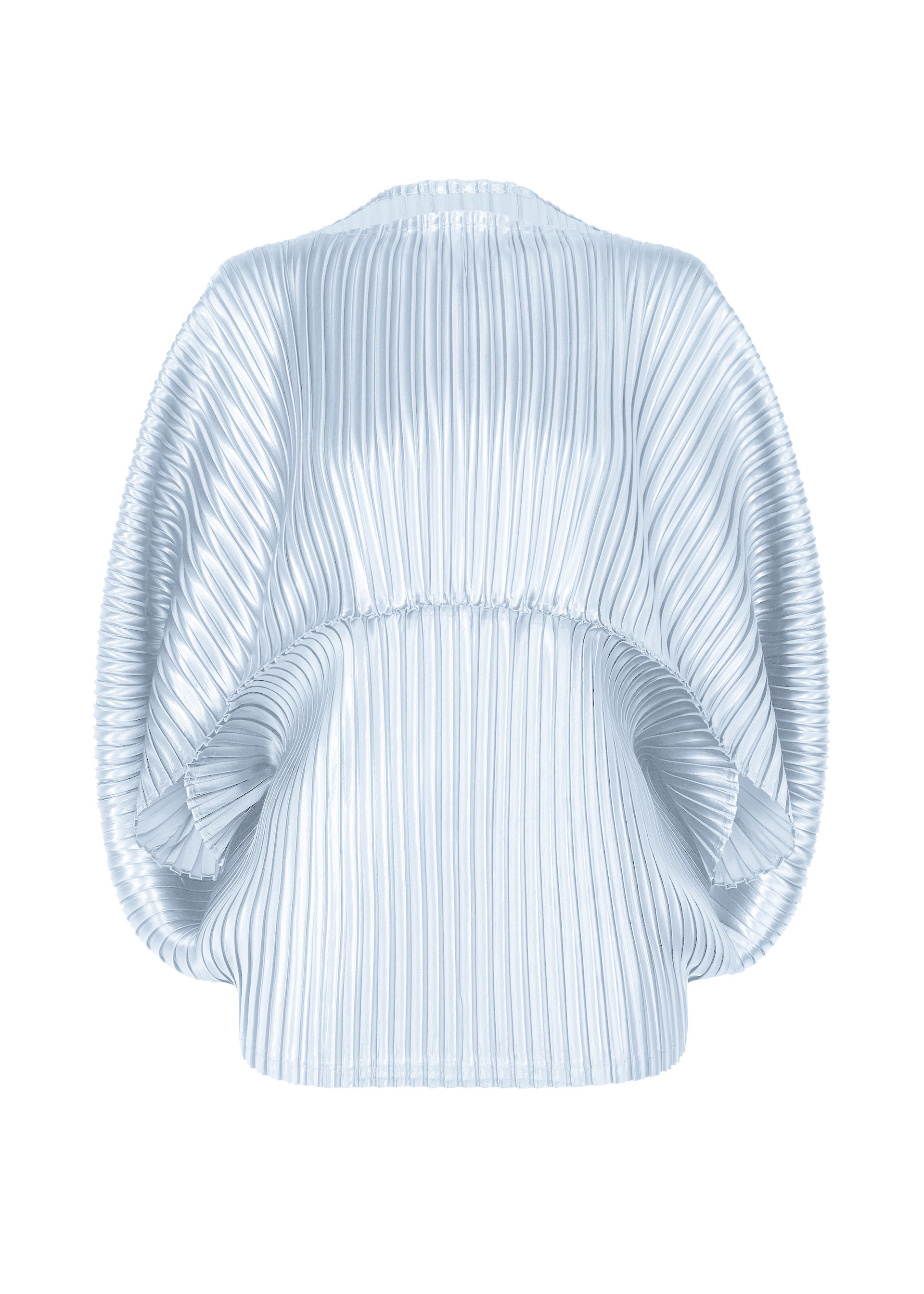 Glossed Metal Pleats - PALE BLUE