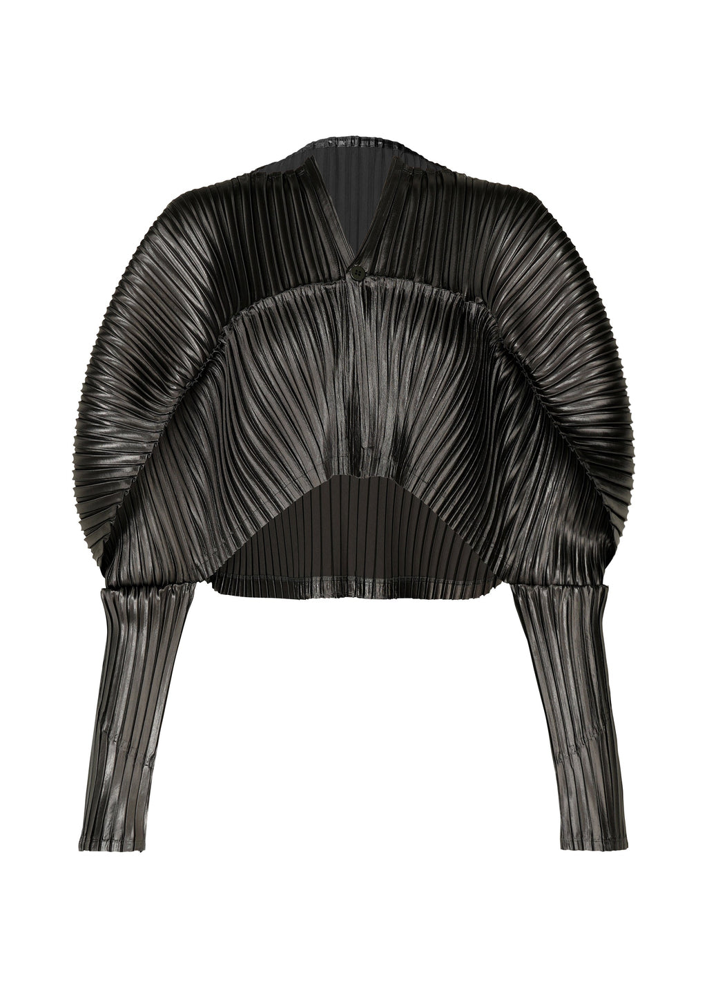 Glossed Metal Pleats - BLACK