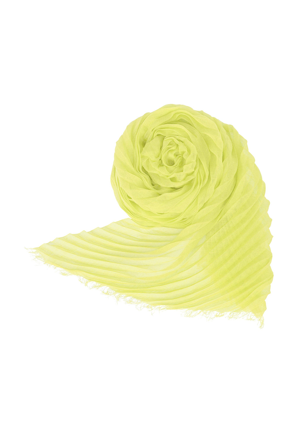 Feather Ramie Pleats Stole - LIGHT GREEN