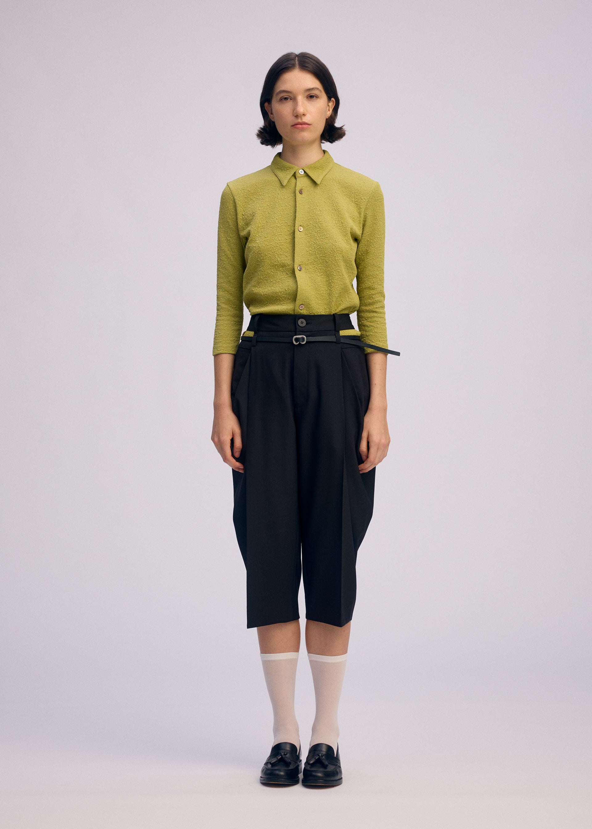 Belted Wool Pants