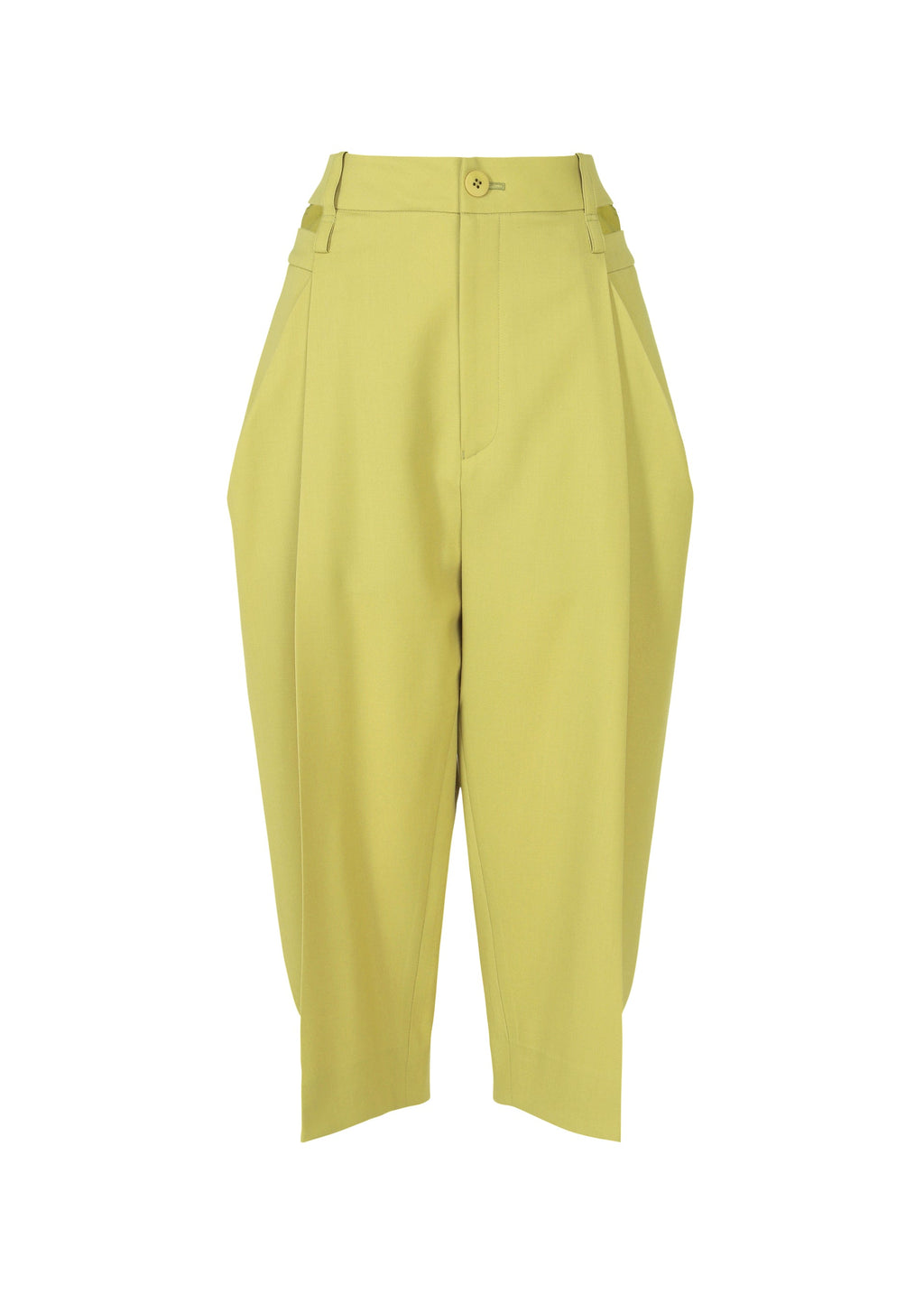 Belted Wool Pants - OLIVE