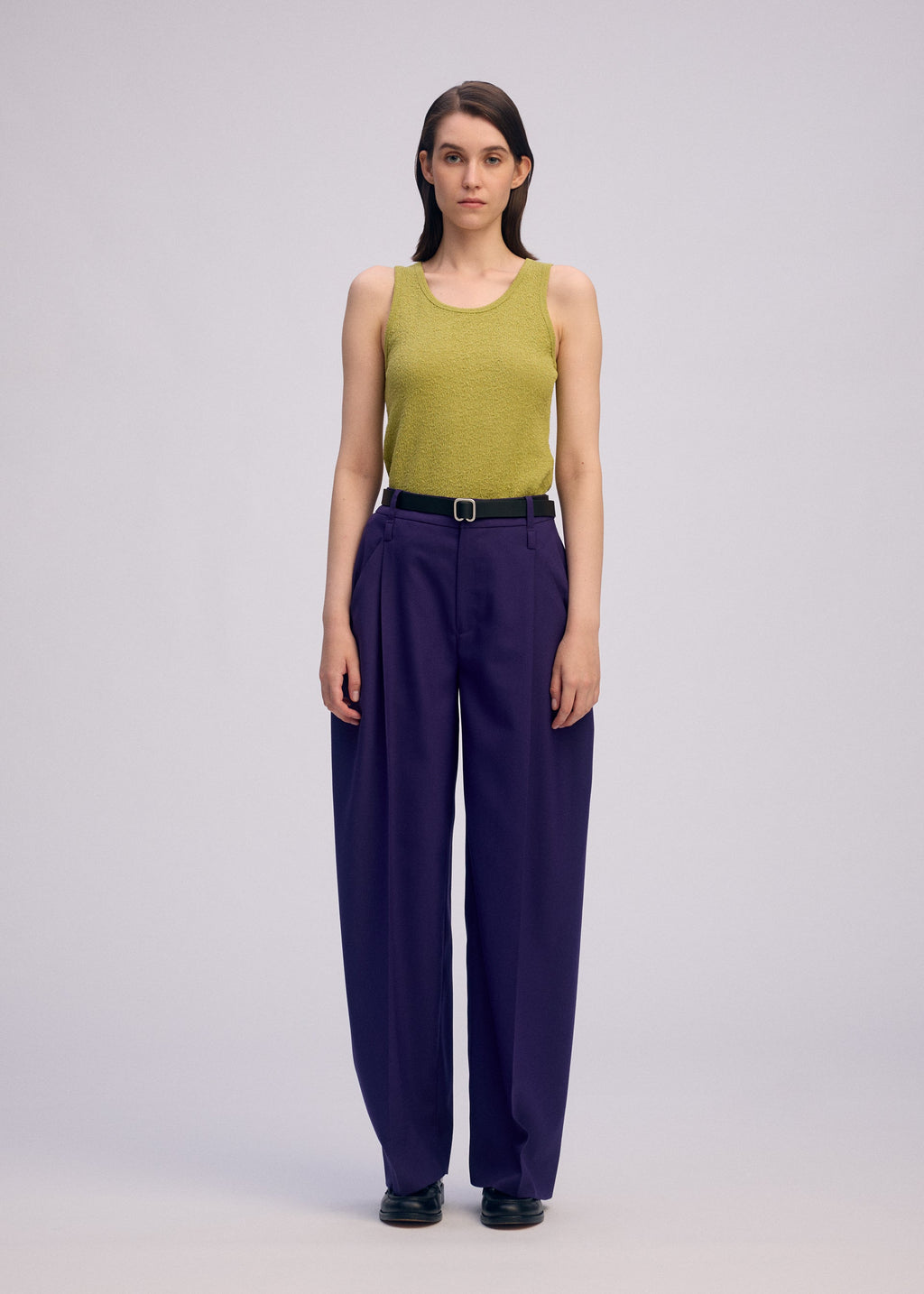 Belted Wool Pants
