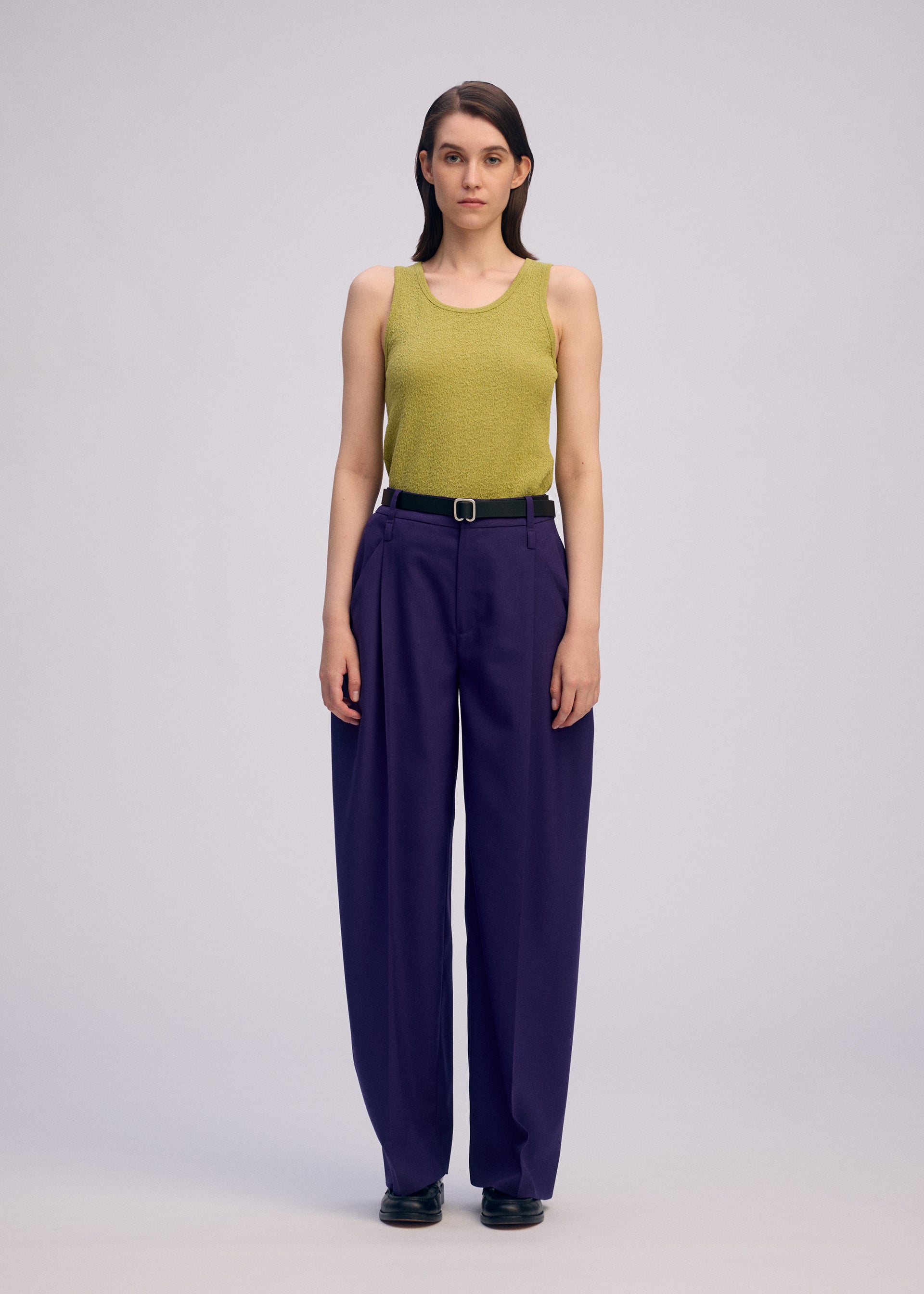 Belted Wool Pants