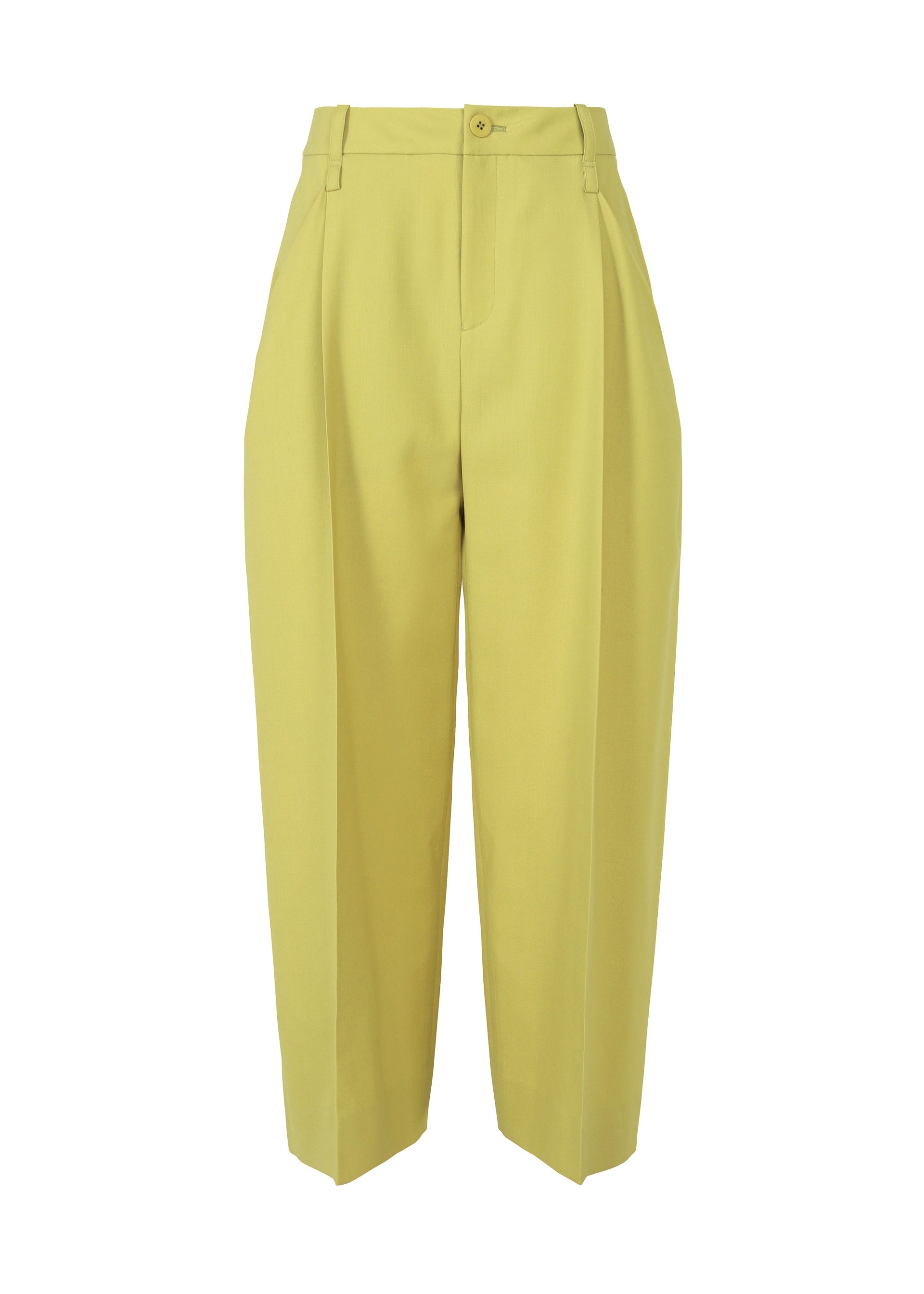 Belted Wool Pants - OLIVE