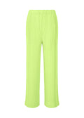Linen Like Rib Pleats - LIME GREEN
