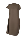 Plaster Pleats Solid - DARK BROWN