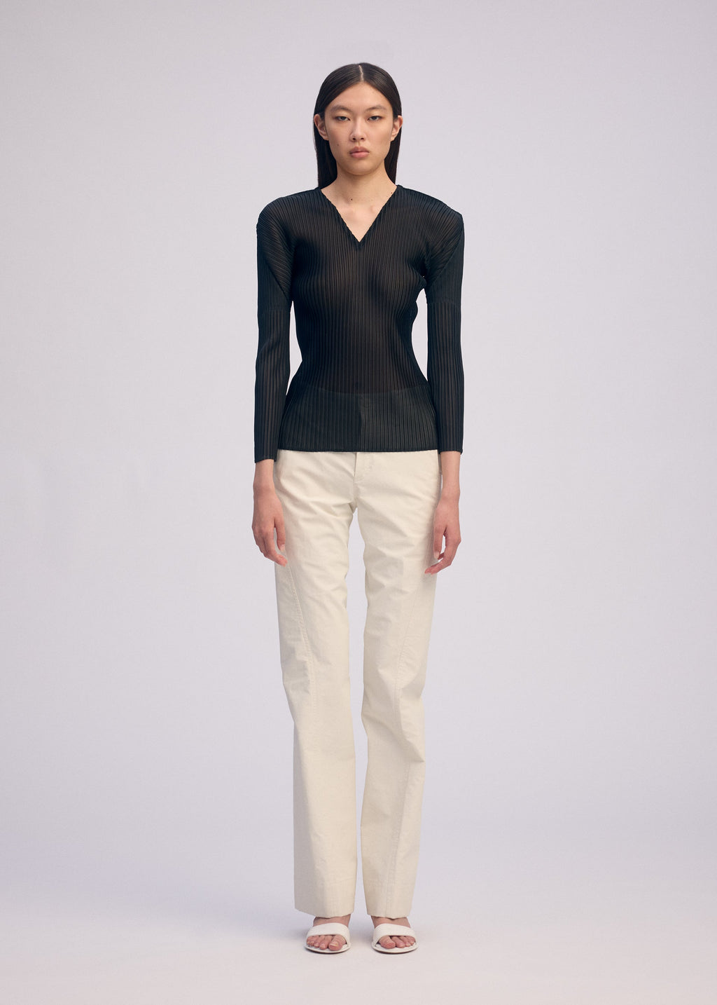 Sheer Scarf Pleats