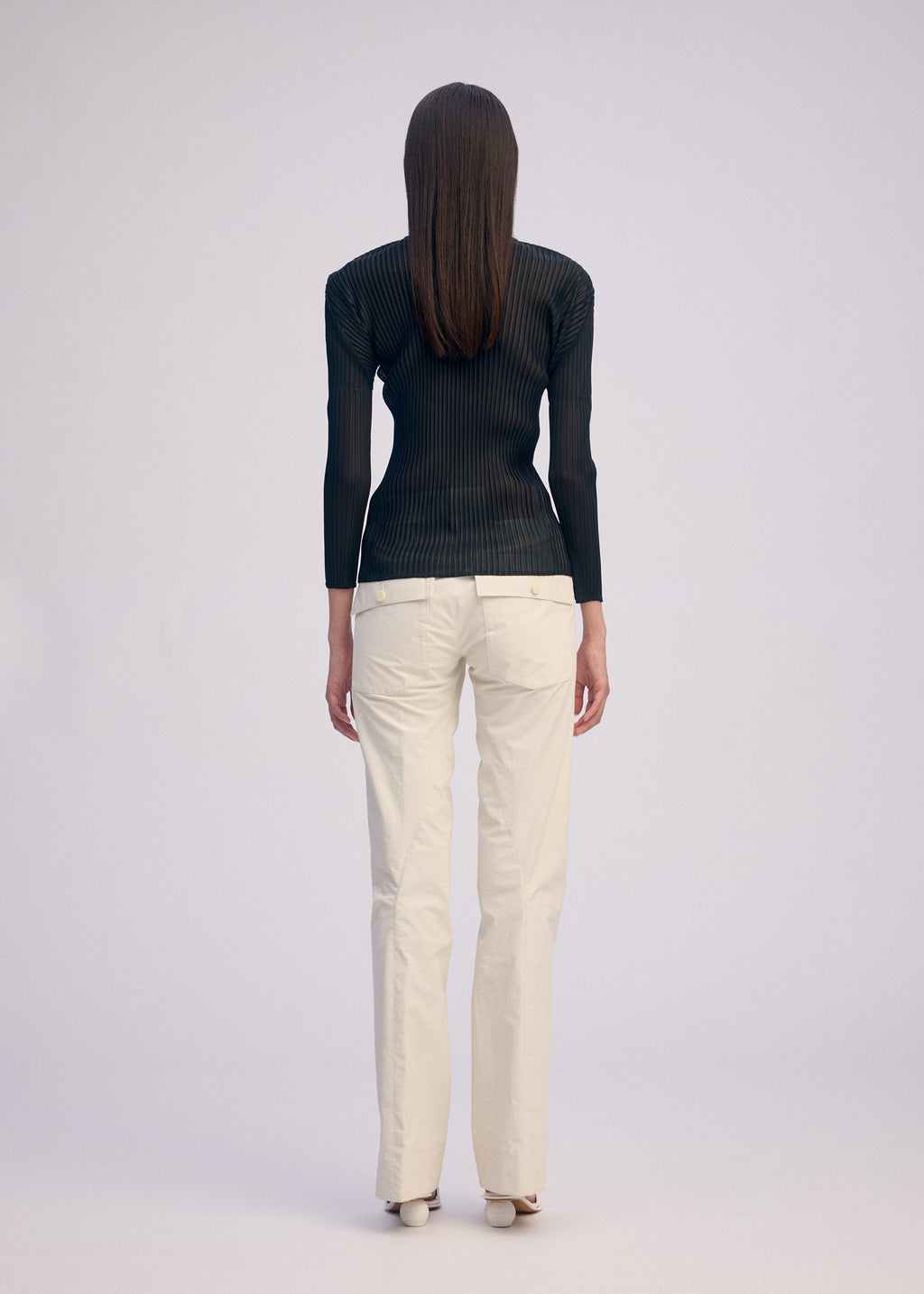 Sheer Scarf Pleats
