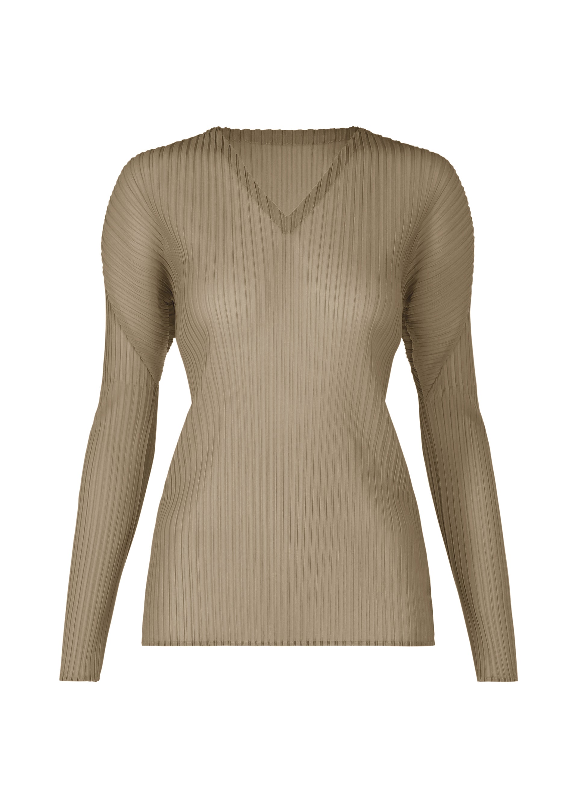 Sheer Scarf Pleats - GREIGE