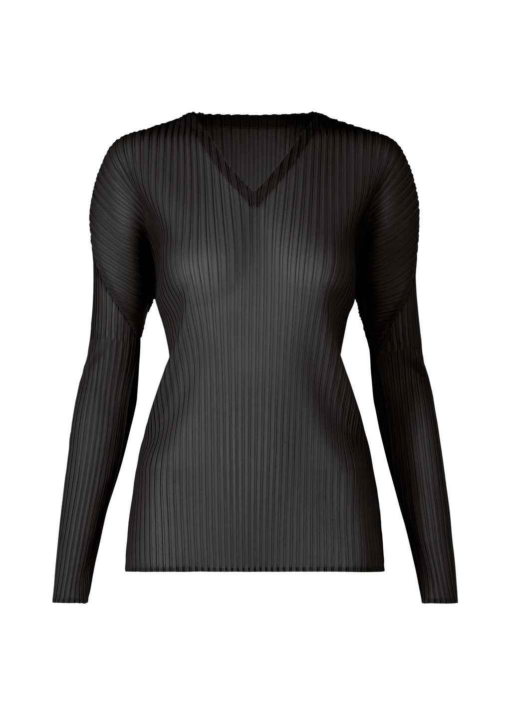 Sheer Scarf Pleats - BLACK