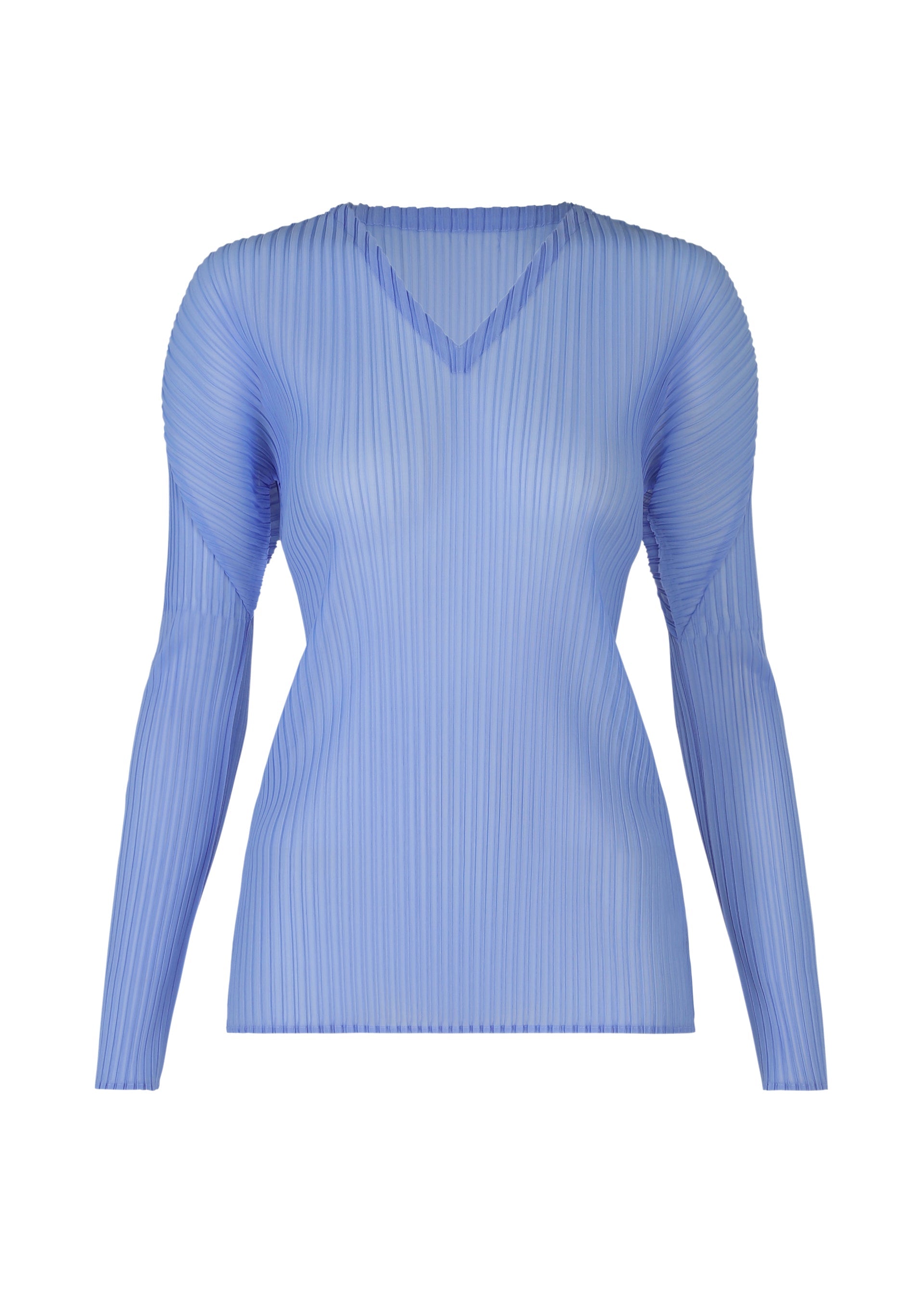 Sheer Scarf Pleats - LIGHT BLUE