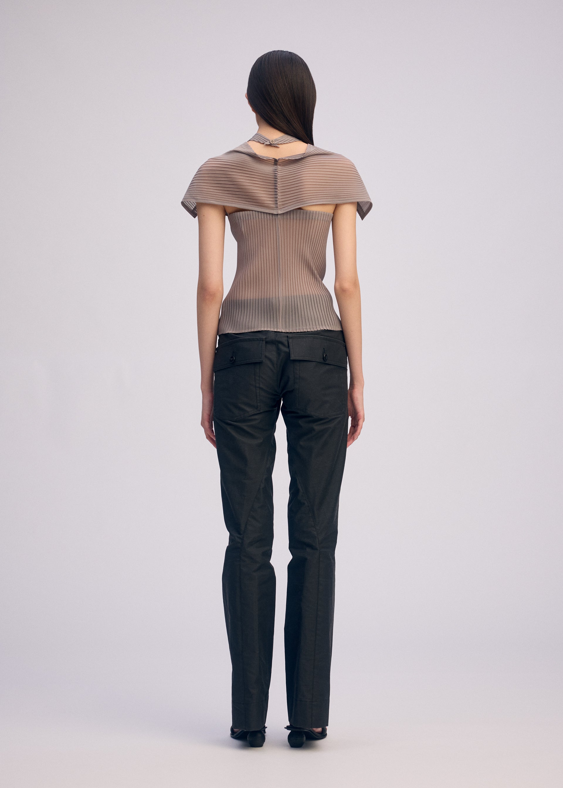 Sheer Scarf Pleats