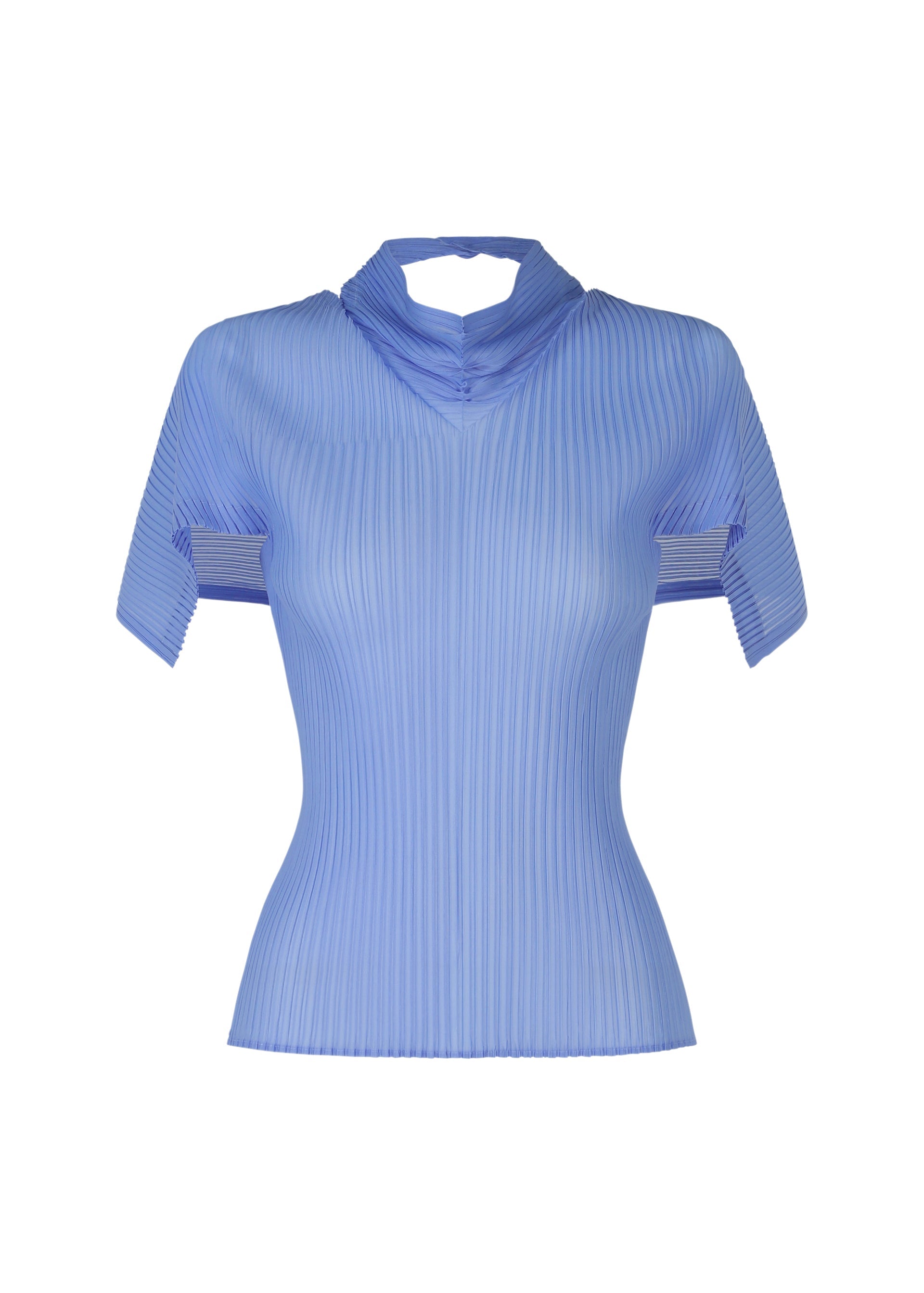 Sheer Scarf Pleats - LIGHT BLUE