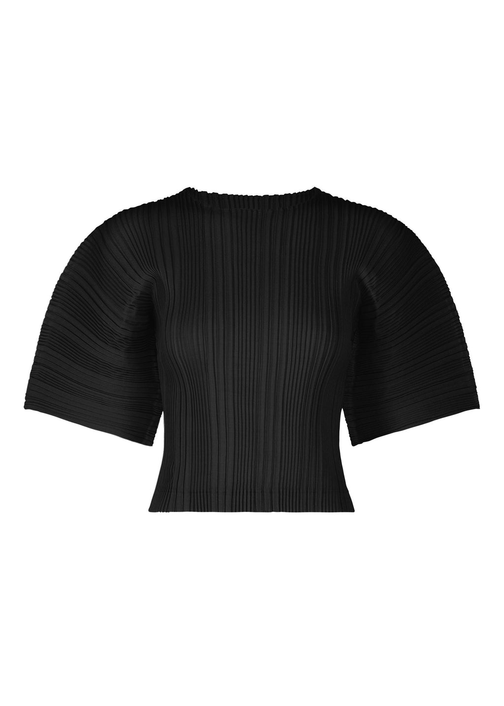 Linen Like Rib Pleats - BLACK