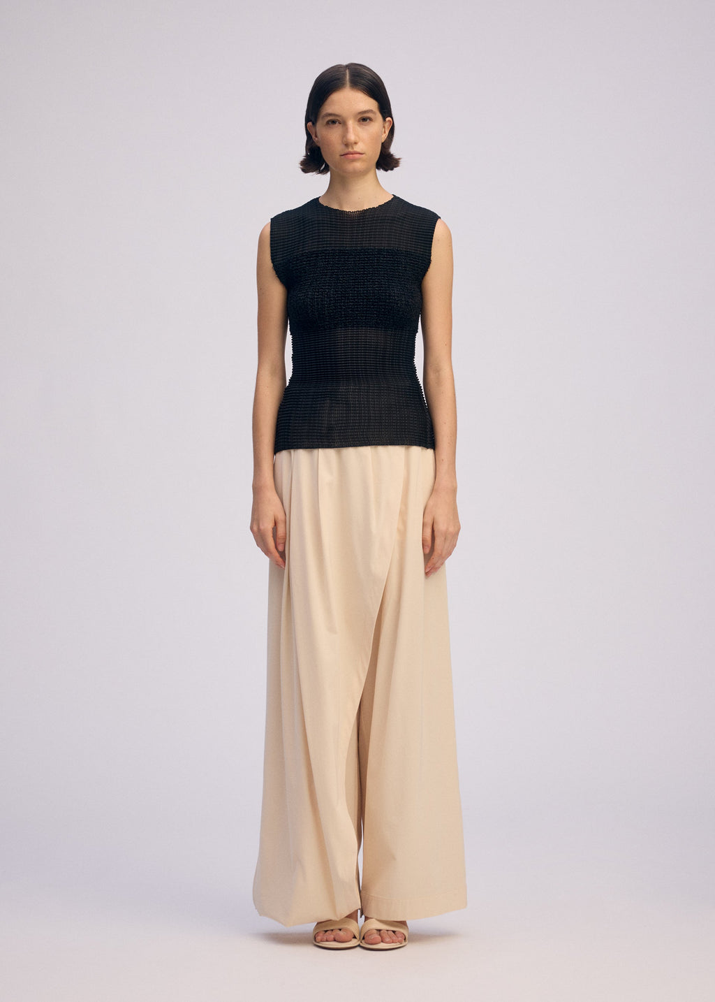 Sheer Fuzzy Pleats